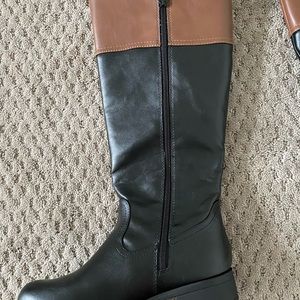 Soda Womens Visa Two Tone Harness Riding Boots